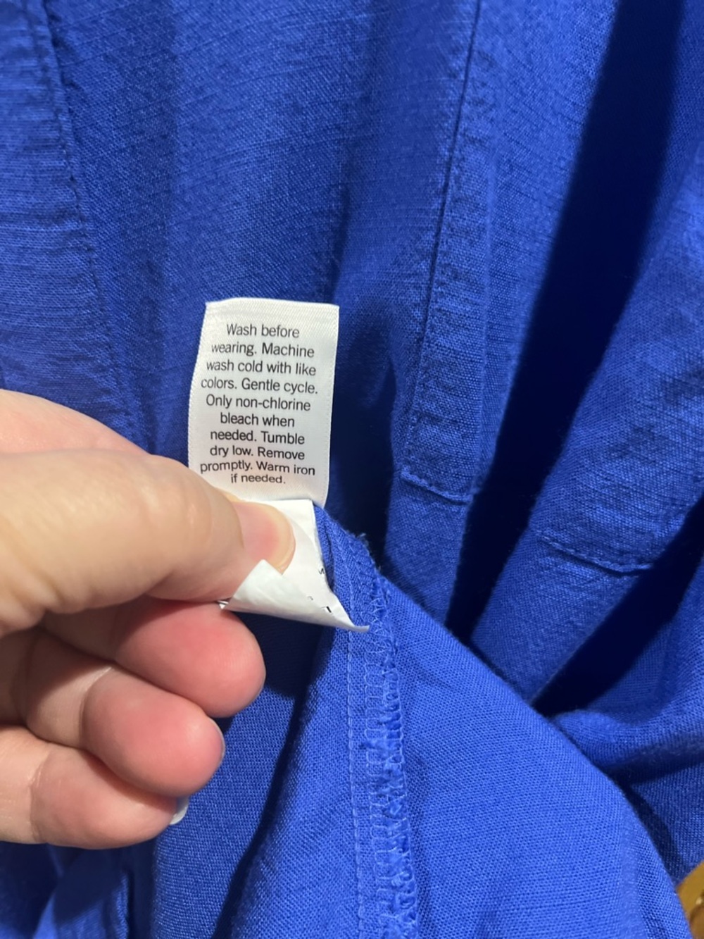 croft & barrow Royal Blue Short Sleeve Button-Up Shirt - Picture 4 of 6